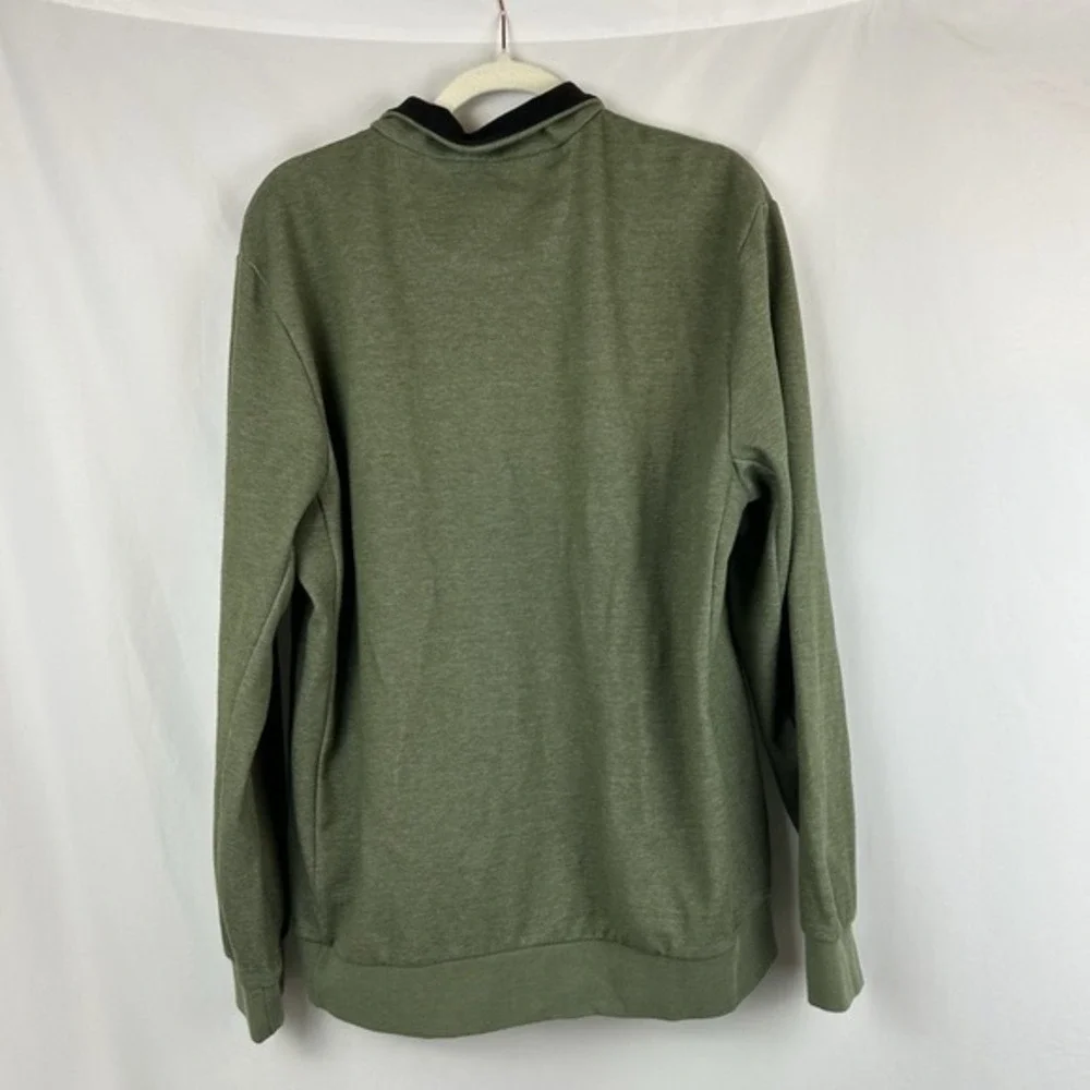 Polo Ralph Lauren Mens 1/4 Snap Long Sleeve Sweater Fleece OliveGreen Mens Large